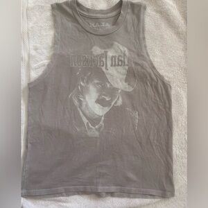 New Alan Jackson tank top/grey with a faded face.